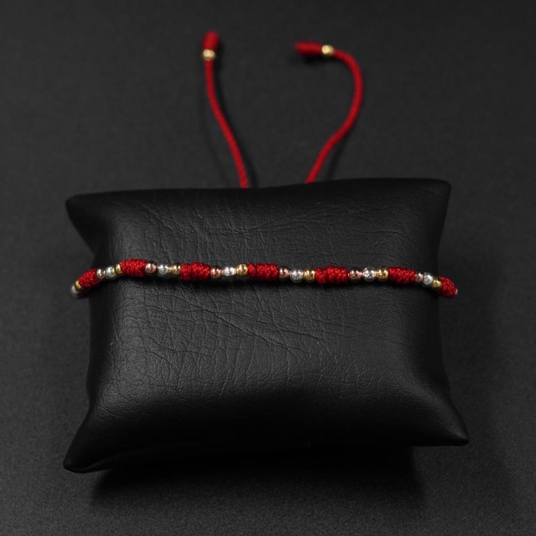 TOBILLERA 3 OROS HILO ROJO BALIN SEGUID